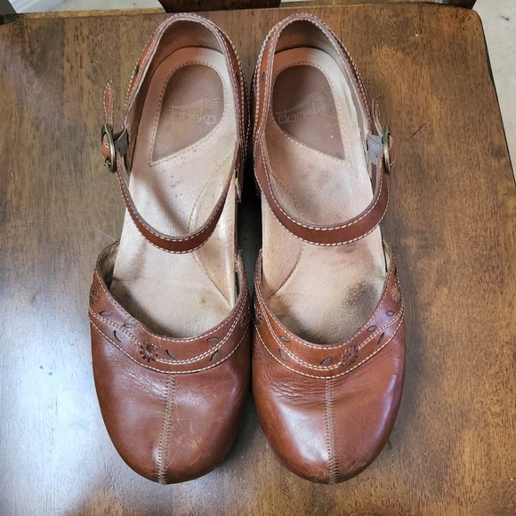 Dansko Leather Mary Jane Clogs Women Size 10.5 - Picture 3 of 12